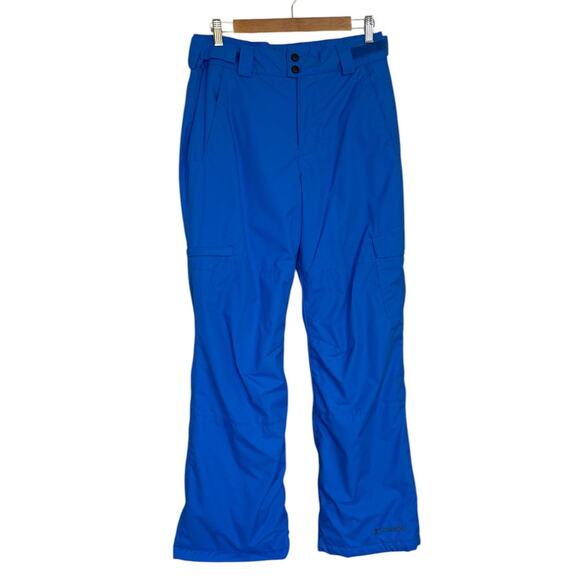 Columbia Ski Pants Women Small Teal Blue Gorpcore Snowboard Winter Cargo Pocket‎ - Picture 1 of 7